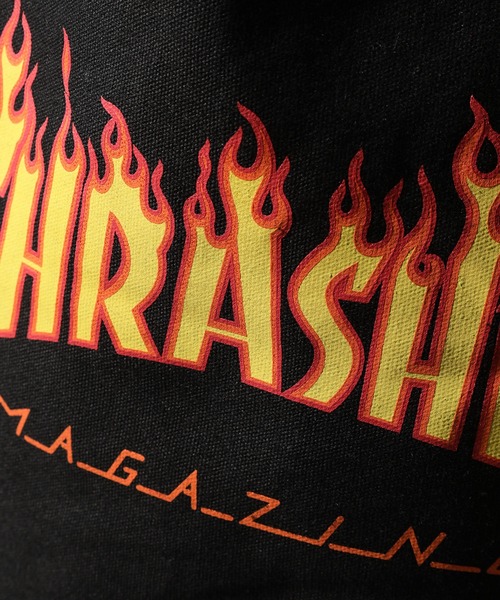 THRASHER フレイムロゴ トートバッグ ブラック thrasher197-new2.jpg