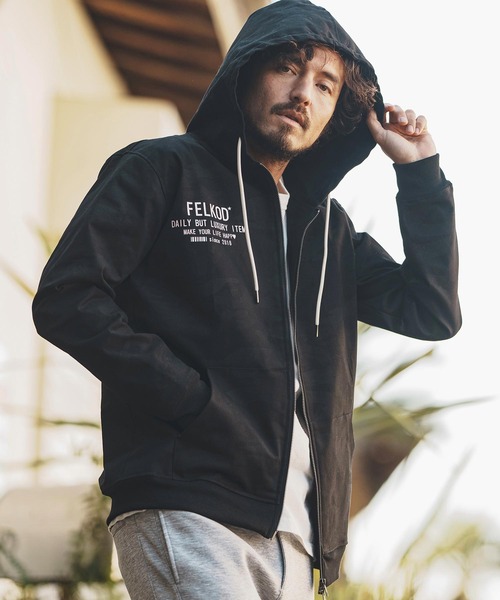 felkod パーカー felkod(フィルコッド)】Heart Logo Cardboard Knit Parka パーカー