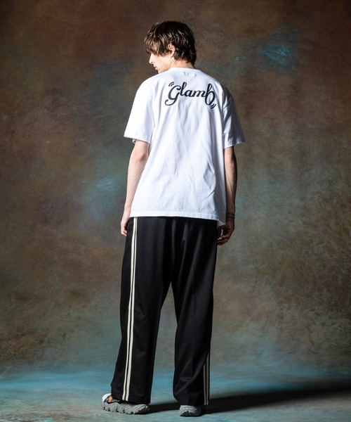 glamb（グラム） tシャツ Velour Skeleton T-Shirt / ベロアスケルトン