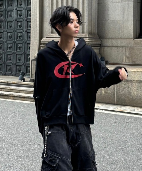 Theater code パーカー Theater code×keisho 2WAYフーディー メンズ