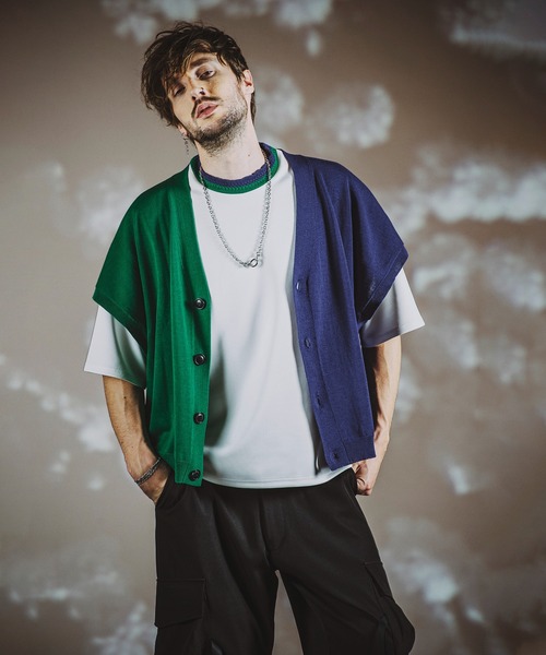 NO ID. ベスト ジレ レイヤードニットベスト メンズ : ZOZOTOWN