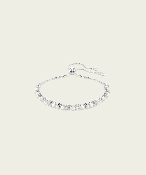 【SWAROVSKI】Matrix テニス ブレスレット ★ クリスタルパール Matrix Tennisブレスレット, クリスタル・パール, ラウンド