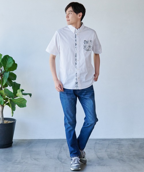 Arnold Palmer シャツ バンダナ切替 半袖 メンズ : ZOZOTOWN Yahoo!店