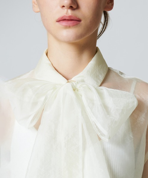 【美品】DOUBLE STANDARD CLOTHING ブラウス DOUBLE STANDARD CLOTHING ブラウス シャツ ボウタイシアー