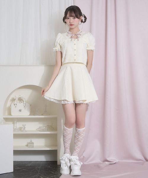 Honey Cinnamon（ハニーシナモン） セットアップ 胸元あきレース