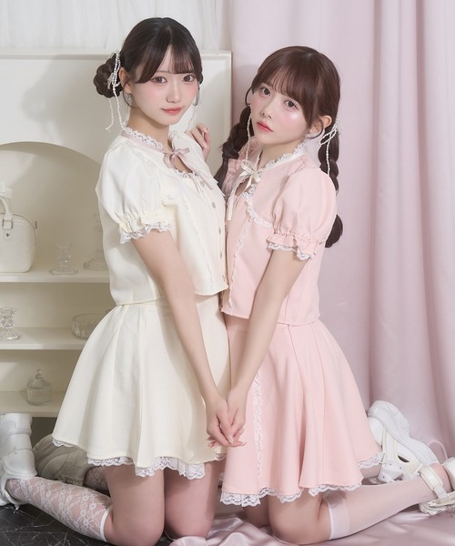 Honey Cinnamon（ハニーシナモン） セットアップ 胸元あきレース