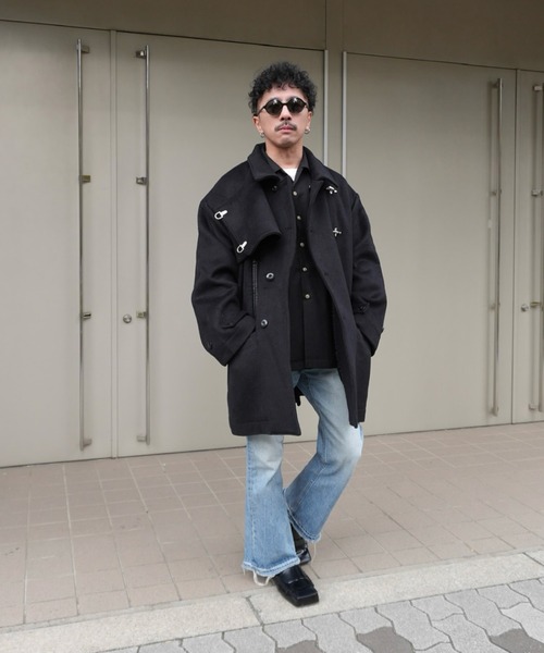 Aphlotus コート ジャケット ミドル丈 セミダブル ファイヤーマン