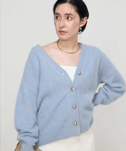 NOLLEY'S Sophi カーディガン ヘアリーVネックカーディガン
