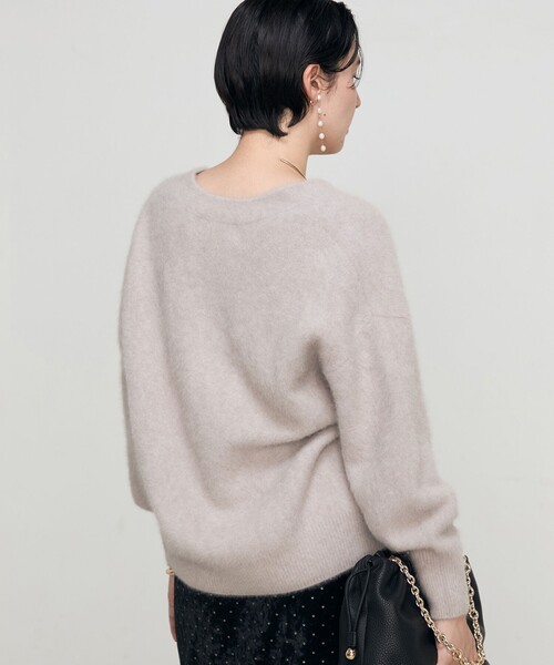 美品✨nolleys sophi ヘアリーVネック ニットカーディガン NOLLEY'S Sophi（ノーリーズソフィー） カーディガン ヘアリーVネック