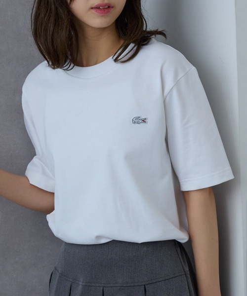 年末のプロモーション特価！ LACOSTE TH5582-99 「LACOSTE」ワンポイントロゴTシャツ tシャツ トップス