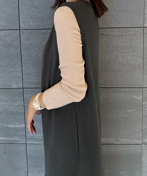 JUNOAH オールインワン Vネックオールインワン レディース : ZOZOTOWN