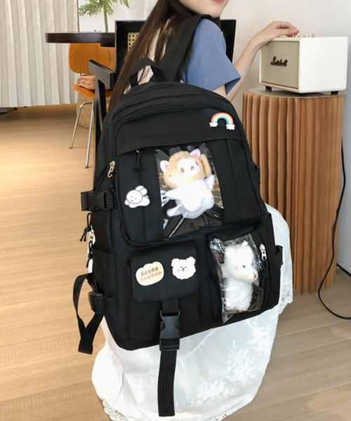 けいおん 映画 リュック ※破れあり ※おまけ付き Mignonjour デイバック リュック FReePLACe/クリアポケット付き