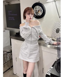 Darich（ダーリッチ） スカート レースアップスウェットミニスカート