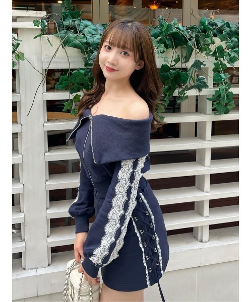 Darich スカート レースアップスウェットミニスカート