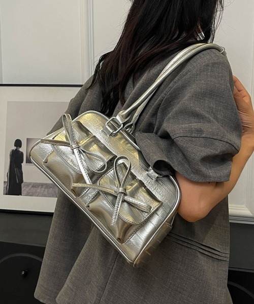 lilful ショルダーバッグ バッグ PUレザーリボンワンショルダー