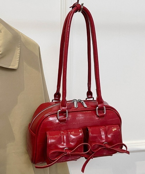 赤いモノグラムデザインボストンバッグ 赤いモノグラムデザインボストンバッグ レッド（赤）系 Louis Vuitton