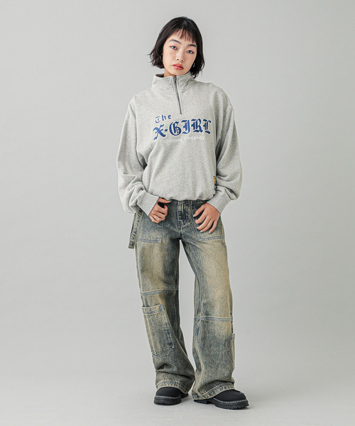 デニム・ジーパン COOL GIRL JEANS X-girl ジーンズ デニム デニムパンツ WORK DENIM PANTS