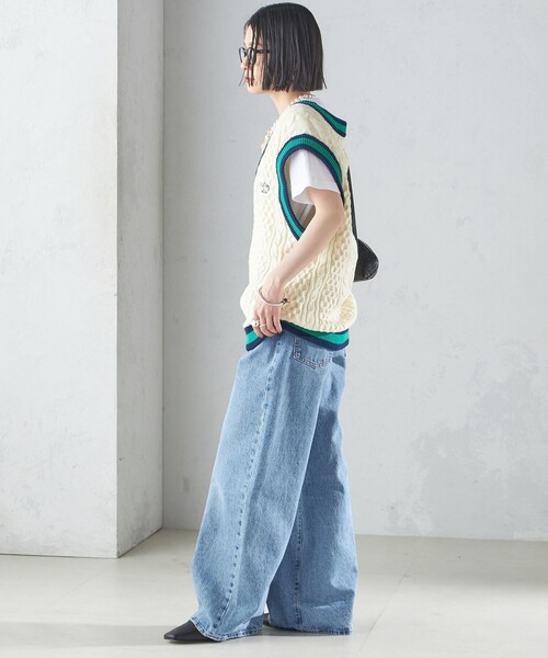 ベスト ジレ 「SHIPS別注」LOGAN KNITTING MILLS: チルデン Vネック ベスト レディース SHIPS｜【SHIPS別注】LOGAN KNITTING MILLS: チルデン Vネック