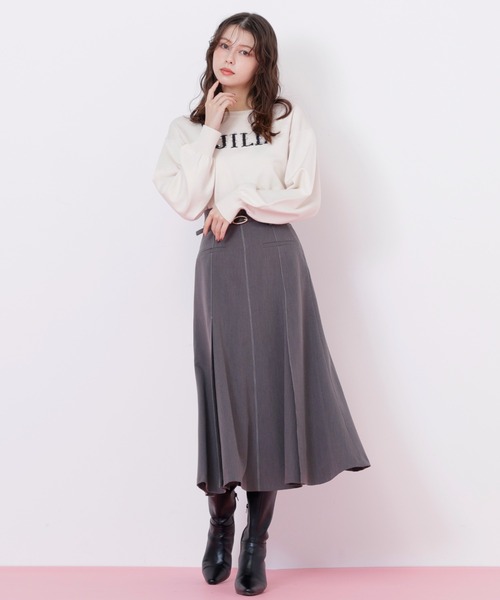 ジルスチュアート　フランツニット 楽天市場】【SALE／20%OFF】ロゴ入りボーダークロップドニット JILL by