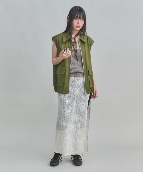 MIRROR STOKE スカート 「ZOZO限定」EMBROIDERY WRAP SKIRT