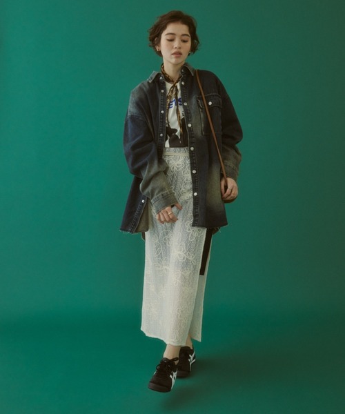 コード刺繍　WRAPPED SKIRT mame（マメ）の「Cord Embroidery Wrapped Skirt（スカート