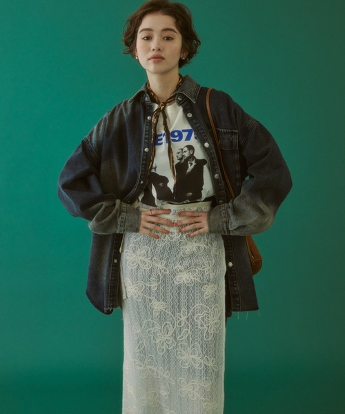 MIRROR STOKE スカート 「ZOZO限定」EMBROIDERY WRAP SKIRT
