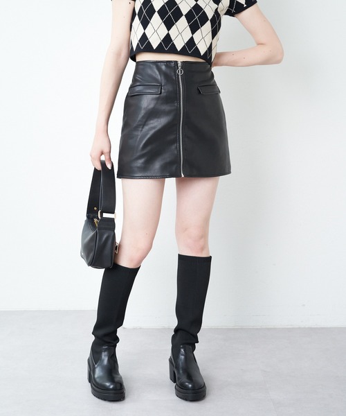 「Chico」 ミニスカート FREE グレイッシュベージュ レディース_画像4