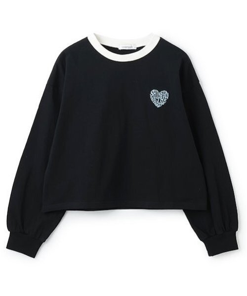 LOVETOXIC tシャツ 「GOODPRICE」ハートバイカラー長袖Tシャツ