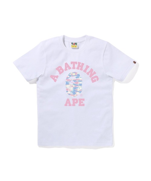 ◆A BATHING APE◆PALM TREE CAMO COLLEGE TEE Tシャツ ロゴ A BATHING APE tシャツ PALM TREE CAMO COLLEGE TEE レディース