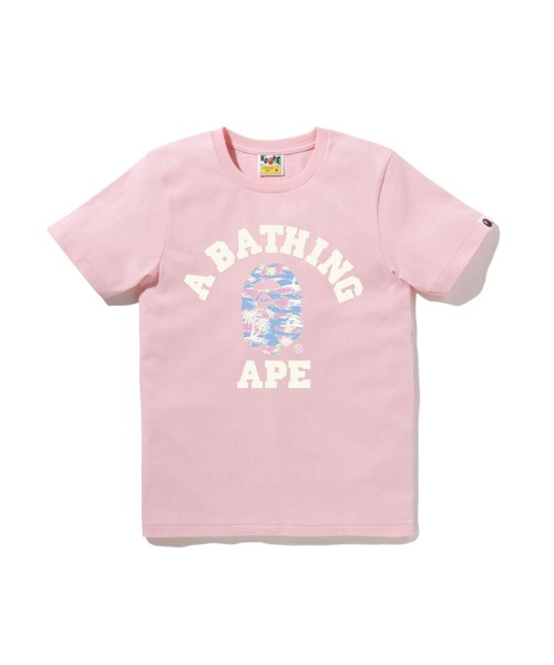 トップス A BATHING APE PALM TREE CAMO COLLEGE T A BATHING APE tシャツ PALM TREE CAMO COLLEGE TEE レディース