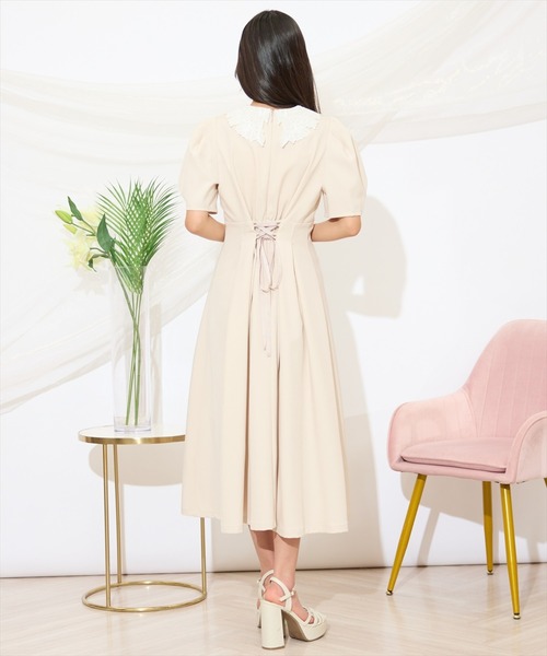 【即完売】belted velour frill onepiece オケージョン SALE60%OFF ヘラ Hella ワンピース 春夏 OFFSHOULDER COTTON