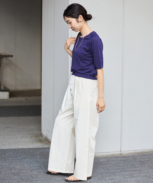 VERMEIL par iena フレンチスリーブプルオーバー　新品タグ付き オーガニックコットン フレンチスリーブプルオーバー（Tシャツ
