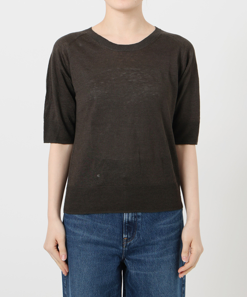 VERMEIL par iena フレンチスリーブプルオーバー　新品タグ付き オーガニックコットン フレンチスリーブプルオーバー（Tシャツ