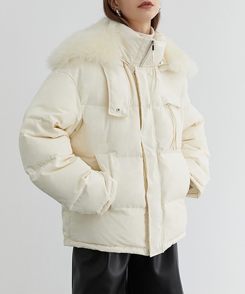 Fano Studios」 ダウンジャケット L オフホワイト レディース