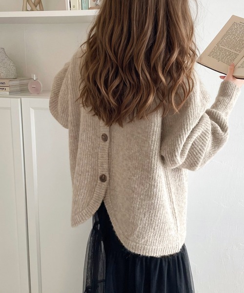 「classicalelf」 ニットカーディガン MEDIUM アイボリー レディース_画像7