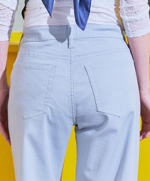 EDWIN JERSEYS COOL イージーベイカーワイドデニムパンツ【涼】 EDWIN ジーンズ デニム デニムパンツ LADIES ジャージーズ COOL