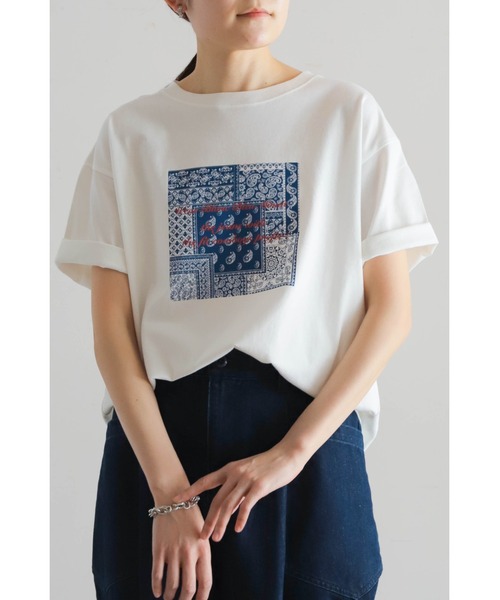 tシャツ バンダナPT　半袖TEE レディース