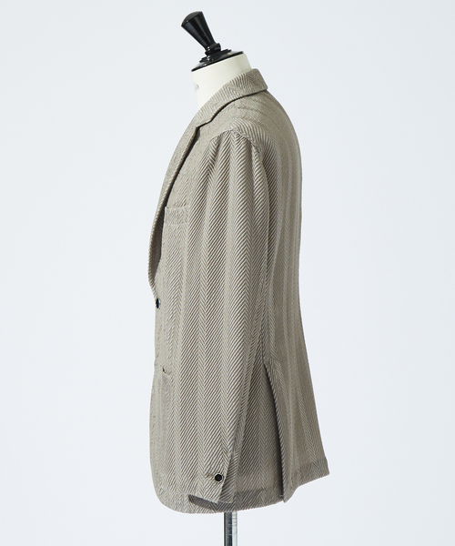 ジャケット テーラードジャケット 「MARZOTTO」ウール ジャガード ジャケット メンズの画像