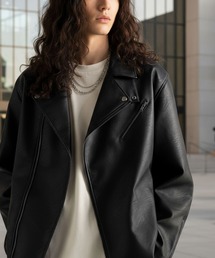 ハバナ＆コー／HAVANA&CO. シングルライダース ジャケット JKT アウター メンズ 男性 男性用 レザー 革 本革 ダークブラウン 茶 ブラウン  T7802 細身 MA-1 ミリタリー リブ Java 革ジャン ライダース 「JaVaジャバコラボ」こなれ感、爆上がり