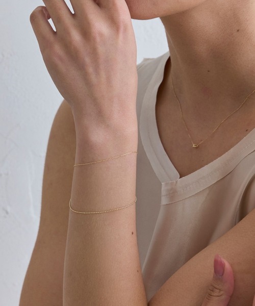 JUPITER ブレスレット 「K10」 2連ボールチェーンブレスレット