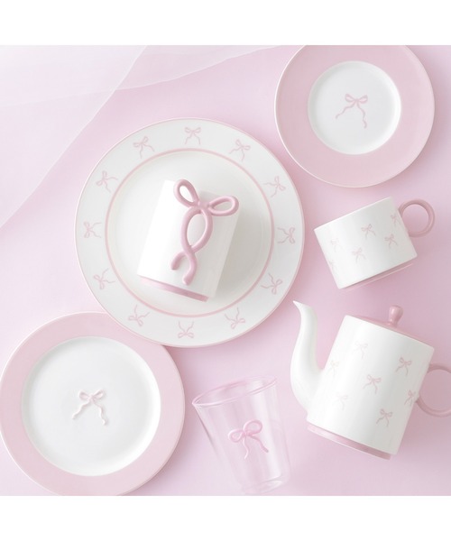 Francfranc（フランフラン） 食器 リボン マグ ピンク : ZOZOTOWN