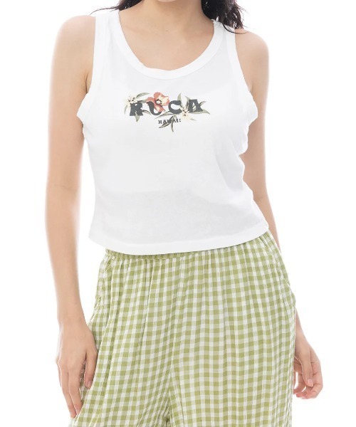 タンクトップ ノースリーブ 「RVCA/ルーカ」25SS HAWAII FLOW TANK/ショート丈タンクトップ レディース
