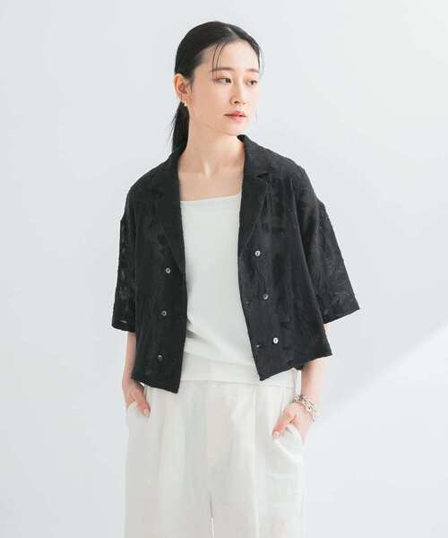 ブラウス シャツ 「UNISEX」アートジャガードシャツ レディース メンズ URBAN RESEARCH ブラウス シャツ カラミジャガードショート