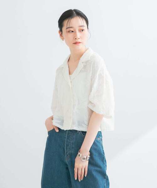 カラミジャガードショートシャツ URBAN RESEARCH アーバンリサーチ URBAN RESEARCH ブラウス シャツ カラミジャガードショート