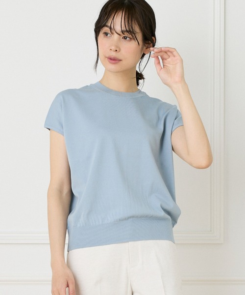 tシャツ 「WEB限定」フレンチスリーブニット レディース