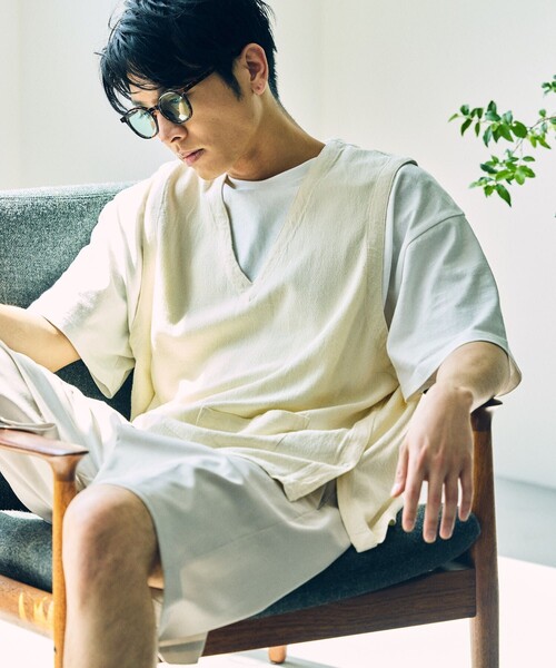 「FREAK'S STORE」 ノースリーブトップス MEDIUM ホワイト メンズ | FREAK'S STORE
