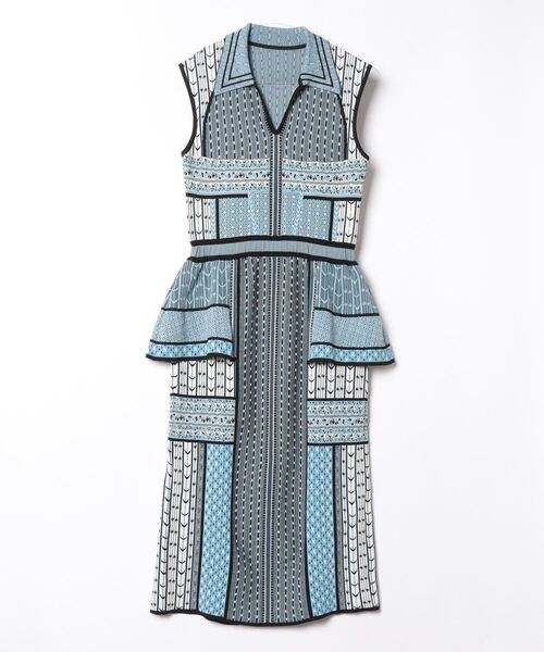 mame ノースリーブワンピース 1 ブルー レディース : ZOZOTOWN Yahoo