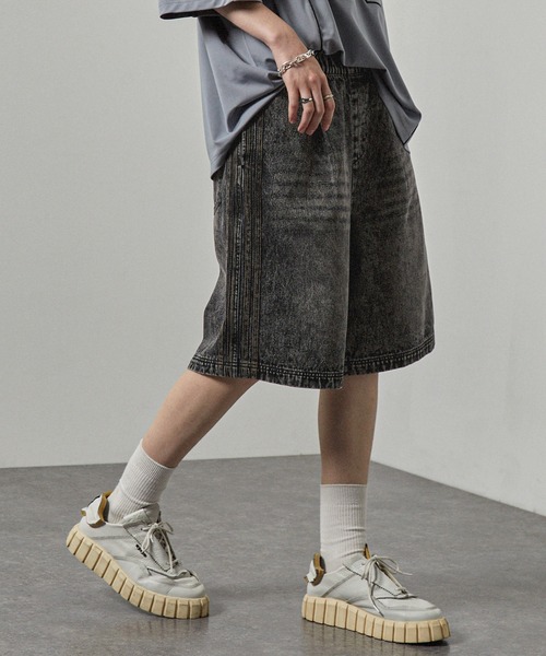 ハーフパンツ ワイドパンツ パンツ 短パン 「Alfred Alex