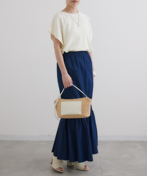 DONA MARIE ドナマリー E-541007 ロゴプリントBACKテープ&タグ付き半袖Tシャツ BEIGE レディース 25春夏 綿100% シンプル ワイドシルエット 送料無料 DONA MARIE ドナマリー E-541007 ロゴプリントBACKテープ&タグ