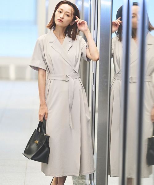 Sirin ワンピース ストレッチピケカシュクールワンピース「2サイズ展開